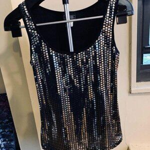 Nouvida Metallic front blank tank top